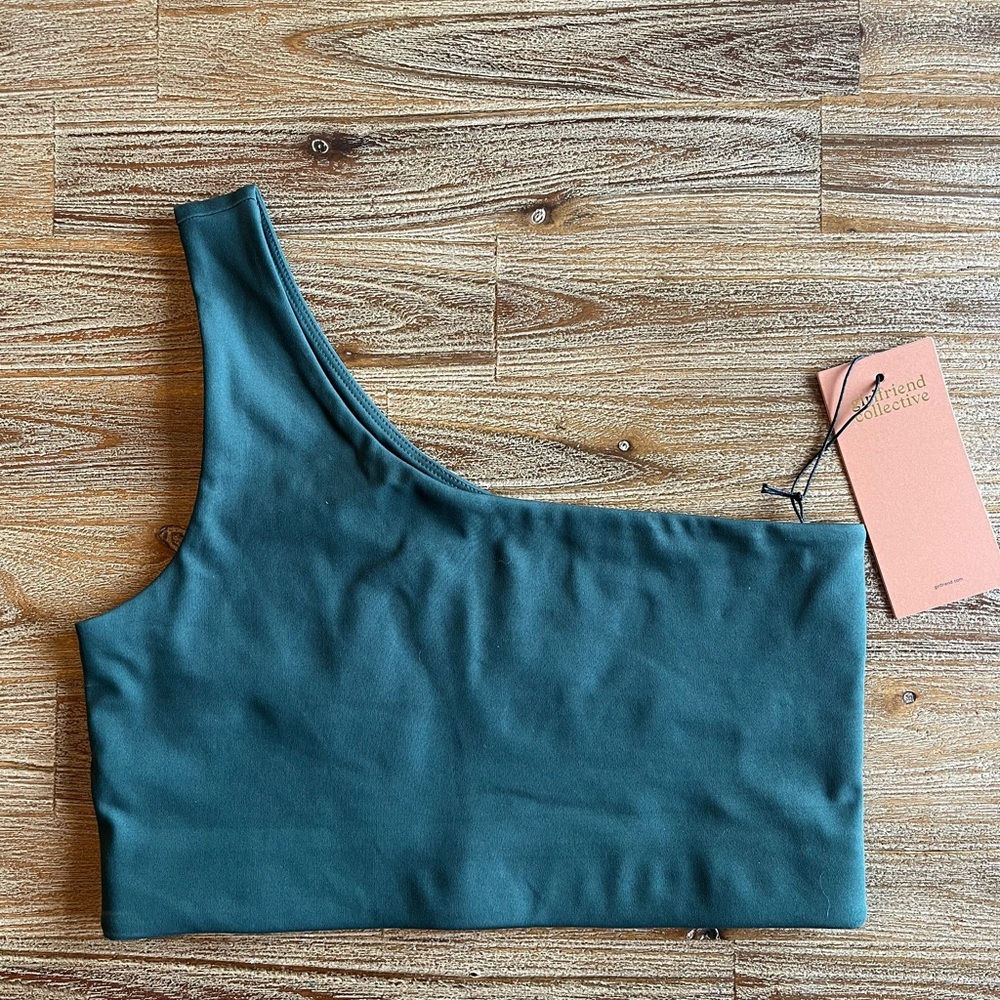 NWT Girlfriend Collective Moon Bianca One Shoulder Bra